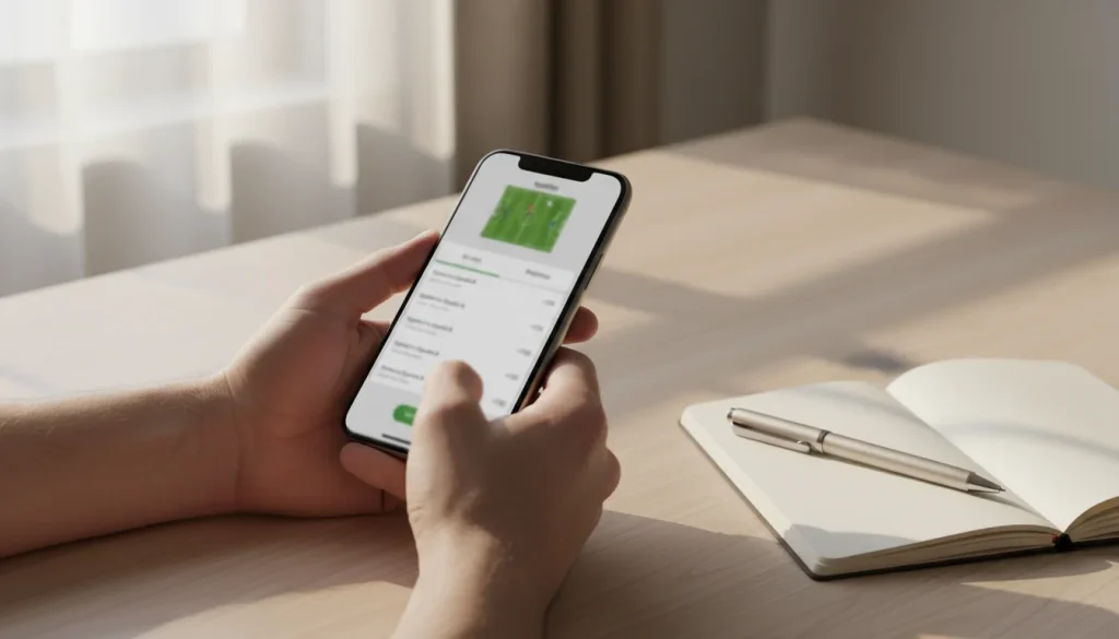 Persona frente a un monitor colocando una apuesta en una plataforma de deportes virtuales