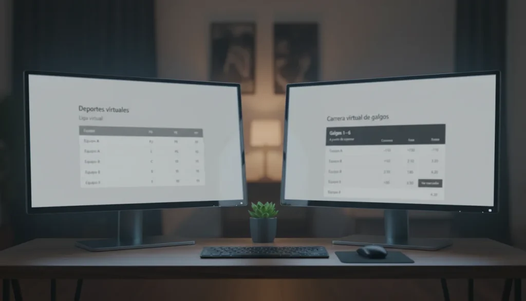 Vista de varias pantallas de ordenador mostrando diferentes plataformas de apuestas deportivas